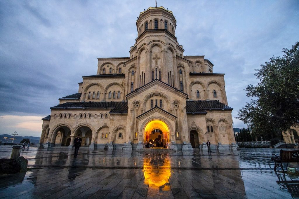 Tsminda Sameba Cathedral in Tbilisi, Georgia