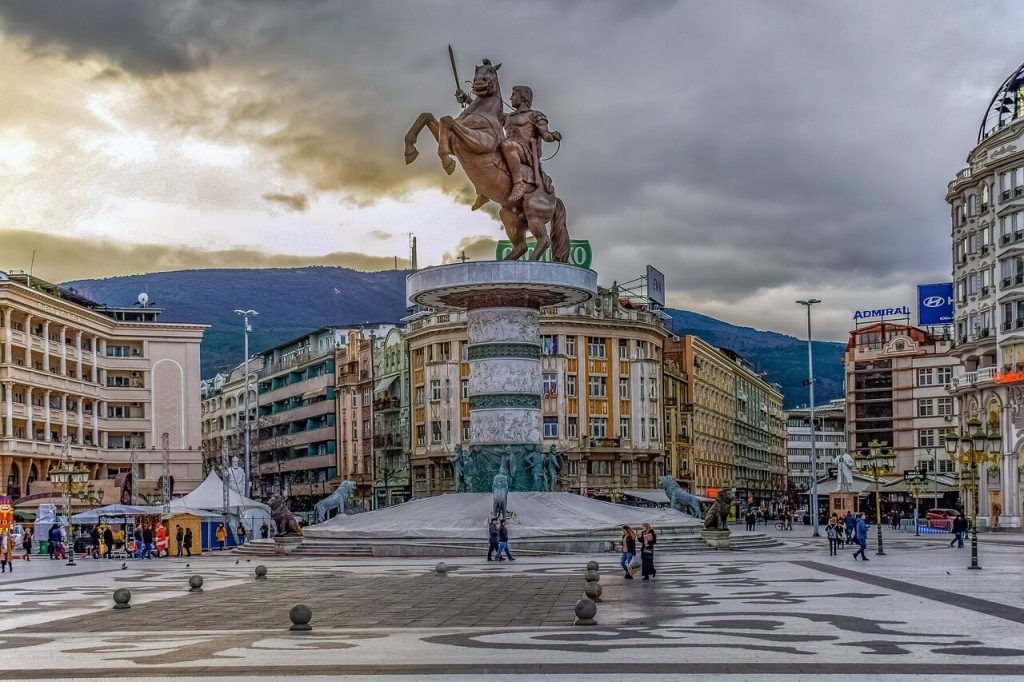 Macedonia Square in Skopje, Macedonia